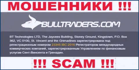 Bull Traders - это МОШЕННИКИ, регистрационный номер (23345 IBC 2016) этому не помеха