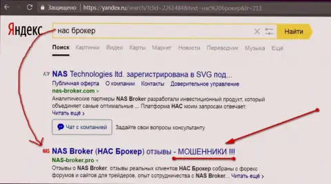 Первые 2-е строчки Яндекса - NAS-Broker Com мошенники !!!