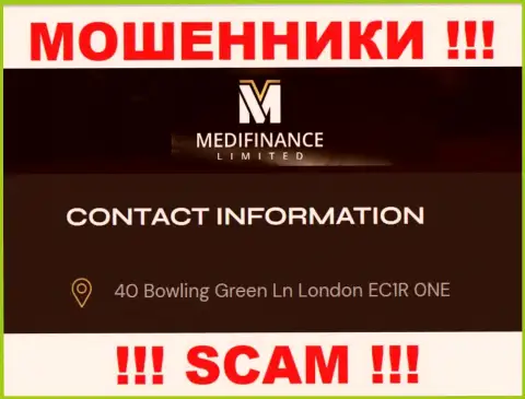 Будьте крайне внимательны ! MediFinance Limited - это очевидно мошенники !!! Не собираются предоставить настоящий адрес регистрации организации