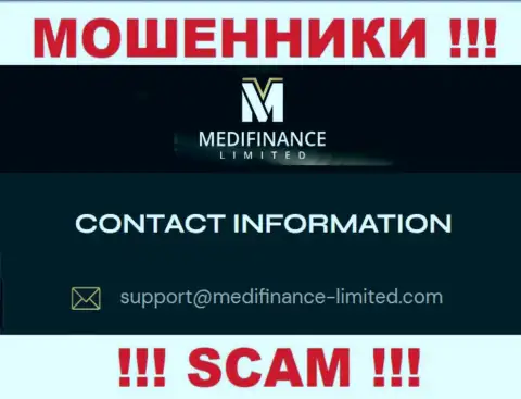 E-mail шулеров MediFinance Limited - данные с сайта конторы