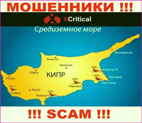 Cyprus - именно здесь, в офшоре, базируются мошенники ИксКритикал Ком
