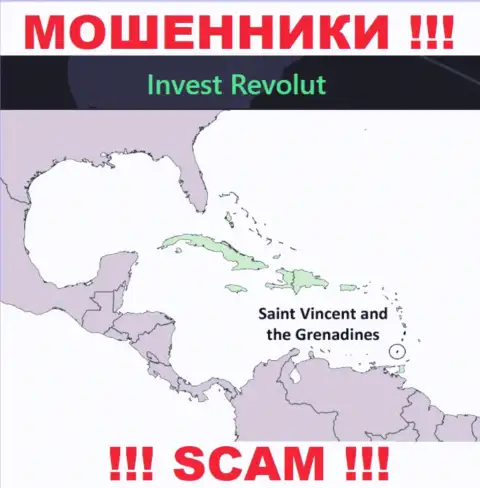 Invest-Revolut Com имеют регистрацию на территории - St. Vincent and the Grenadines, избегайте работы с ними
