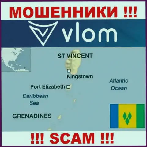 Влом Ком пустили свои корни на территории - Saint Vincent and the Grenadines, остерегайтесь совместного сотрудничества с ними